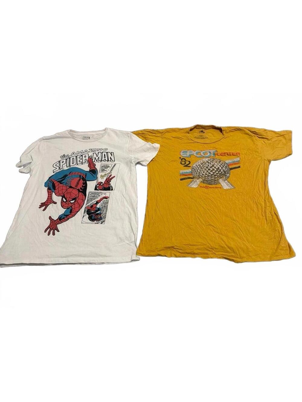Marvel Spider-Man & Disney EPCOT Center 82 Mens Large Lot of 2 Shirts